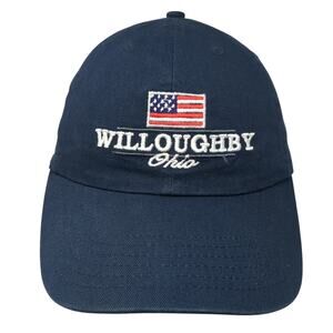 Willoughby Ohio Strapback Baseball Cap Blue OS Adjustable Patriotic Ohiopyle